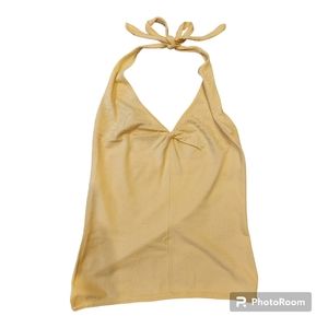 Tommy Bahama Yellow Halter Top Size L